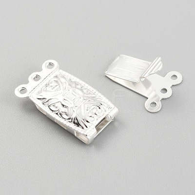 304 Stainless Steel Box Clasps STAS-H151-14S-1
