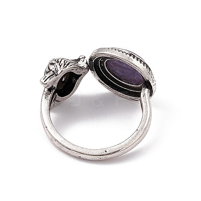 Fox Natural Charoite Cuff Rings KK-A173-06AS-07-1