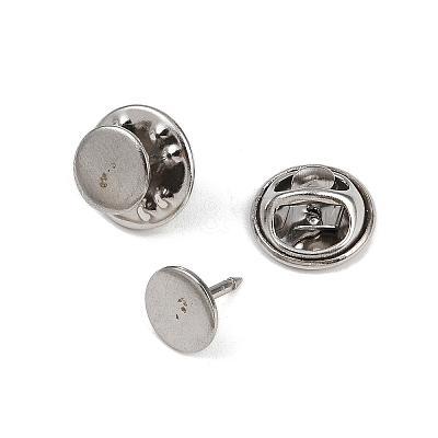 304 Stainless Steel Butterfly Clutches Pin Backs STAS-P262-03P-02-1