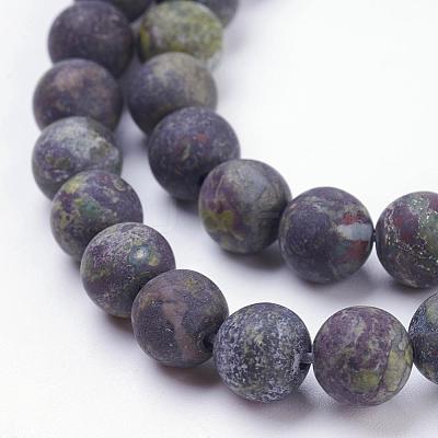 Natural Bloodstone Beads Strands G-F520-59-8mm-1
