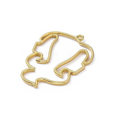 Zinc Alloy Open Back Bezel Pendants PALLOY-D580-05G-L-1
