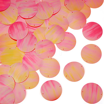 150Pcs Rainbow Iridescent PVC Paillette/Sequin Links FIND-TA0008-10D-1