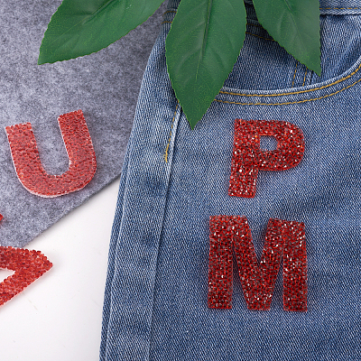 Alphabet Rhinestone Patches FW-TAC0001-01A-1