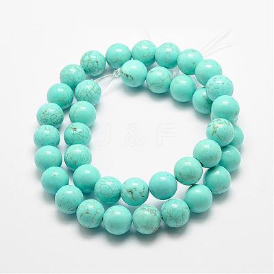 Natural Magnesite Beads Strands G-E384-01-8mm-1