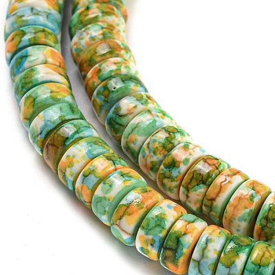 Baking Paint Synthetic Turquoise Beads Strands G-H060-02B-02-1