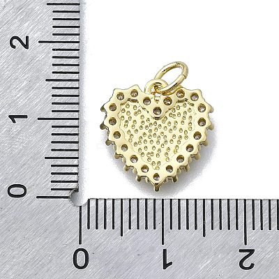 Brass Micro Pave Clear Cubic Zirconia Pendants KK-V010-03G-02-1