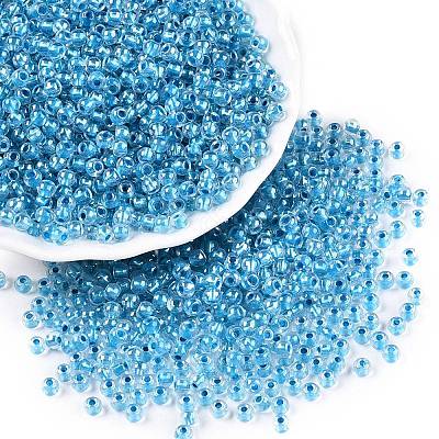 6/0 Transparent Inside Colours Glass Seed Round Beads SEED-N006-004D-1