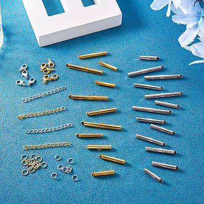 Iron Slide On End Clasp Tubes FIND-PJ0001-01-1