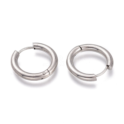 Tarnish Resistant 201 Stainless Steel Huggie Hoop Earrings EJEW-L256-05D-P-1