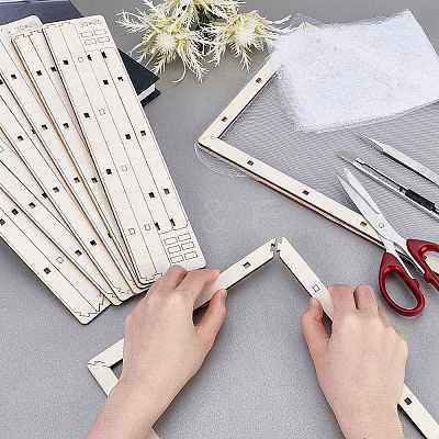 Basswood Assembled Paper Making Frame DIY-WH0016-17-1