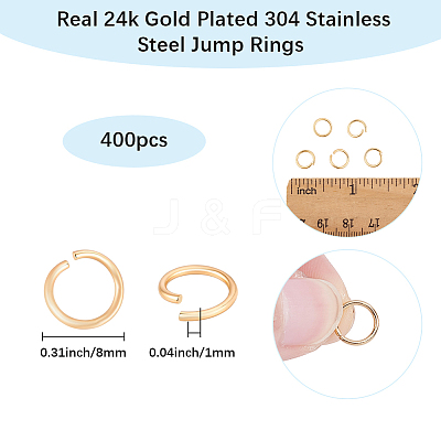400Pcs 304 Stainless Steel Jump Rings STAS-BBC0009-53-1