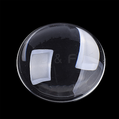 Transparent Glass Cabochons GGLA-R026-18mm-B-1