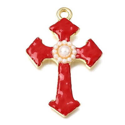 Brass Enamel Pendants KK-K427-53G-1
