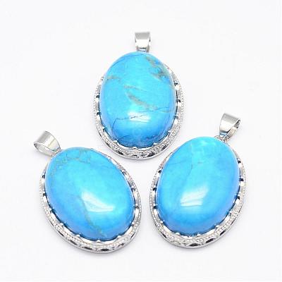Synthetic Turquoise Pendants G-D851-07-1