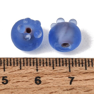 Frosted Handmade Lampwork Beads LA-CBA89BB-02-1