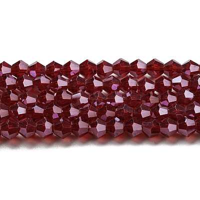 Transparent Electroplate Glass Beads Strands GLAA-F029-2mm-C27-1