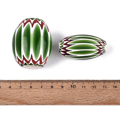 Handmade Millefiori Glass Barrel Beads LA-N002-32C-1