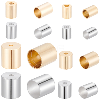 80Pcs 8 Styles Brass Cord Ends KK-CN0003-46-1