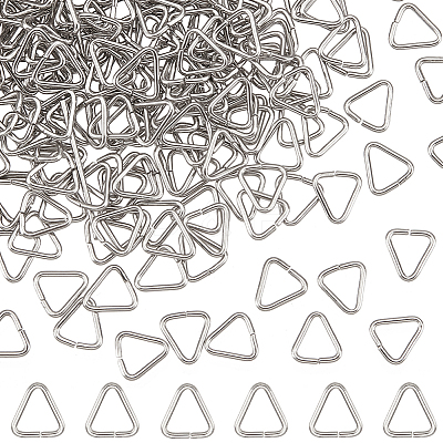 500Pcs 304 Stainless Steel Triangle Rings STAS-SC0005-43-1