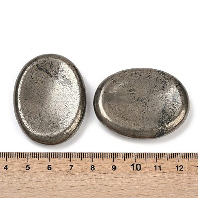 Natural Pyrite Pocket Worry Stone G-R012-04B-1