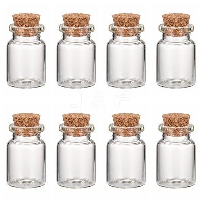Glass Wishing Bottle Bead Containers CON-Q012-1