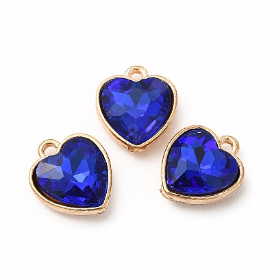 Faceted Glass Rhinestone Pendants GLAA-I051-B17-1