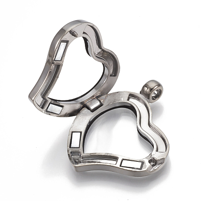 Alloy Magnetic Locket Pendants PALLOY-T052-13B-1