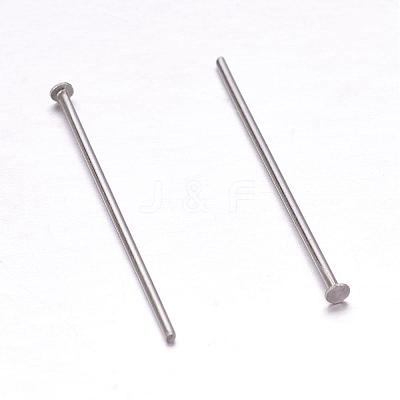 Tarnish Resistant 304 Stainless Steel Flat Head Pins STAS-H358-08C-1