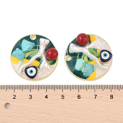 Rack Plating Alloy Enamel Pendants FIND-Z062-01G-03-1