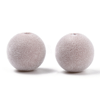 Flocky ABS Plastic Beads KY-G025-02B-1