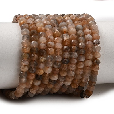 Natural Multi-Moonstone Beads Strands G-B074-A08-01-1