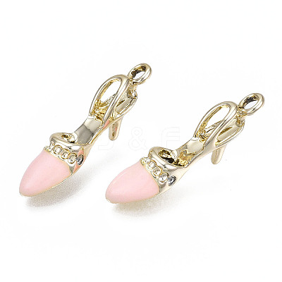 Rack Plating Alloy Enamel Pendant Rhinestone Settings LS-ENAM-T011-133B-1