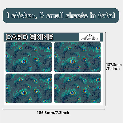 Rectangle PVC Plastic Waterproof Card Stickers DIY-WH0432-098-1