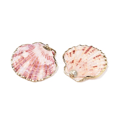 Natural Scallop Shell Big Pendants SSHEL-N038-12-1