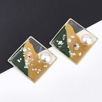 Epoxy Resin Pendants RESI-S365-47A-1