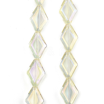 Electroplate Glass Beads Strands EGLA-B010-01A-FR04-1