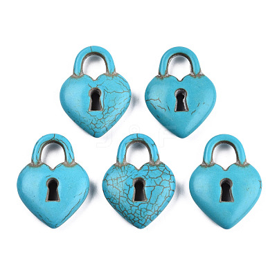 Synthetic Turquoise Gemstone Pendants TURQ-S283-04A-1