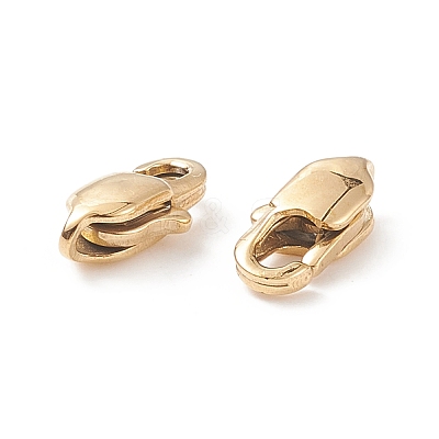Ion Plating(IP) 304 Stainless Steel Lobster Claw Clasps X-STAS-F094-05A-G-1
