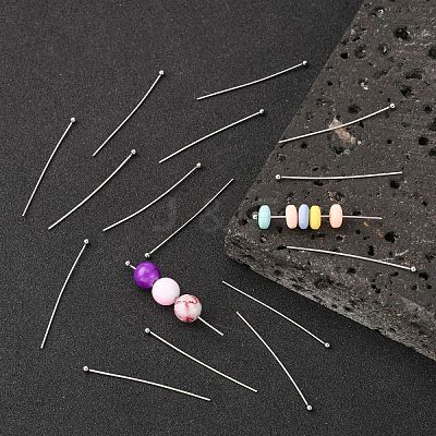 Tarnish Resistant 304 Stainless Steel Ball Head Pins STAS-K146-045-40x0.7mm-1
