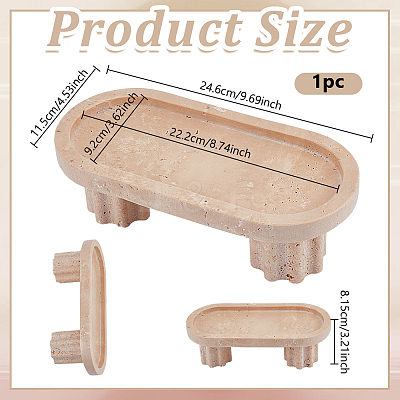 Natural Marble Jewely Display Tray AJEW-WH0709-086A-1
