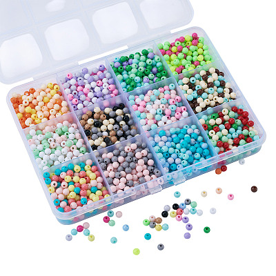 72G 12 Colors Opaque Acrylic Beads OACR-TA0003-91-1
