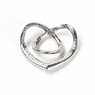 Heart Alloy Buckles JEWB-WH0014-18P-1