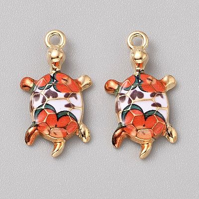 Alloy Enamel Pendants FIND-CJC0027-01G-10-1