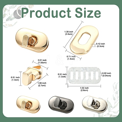 10 Sets Alloy Bag Tuck Lock Clasp FIND-YW0011-21KCG-1