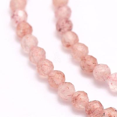 Natural Strawberry Quartz Beads Strands G-F509-31-3mm-1