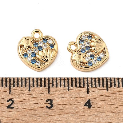 Brass Pave Cubic Zirconia Pendants KK-A286-01G-1