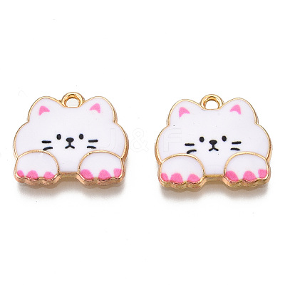 Rack Plating Printed Alloy Pendants LS-ENAM-N055-177A-1