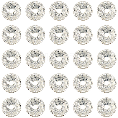 120Pcs Brass Rhinestone Spacer Beads RB-PA0001-03S-01-1