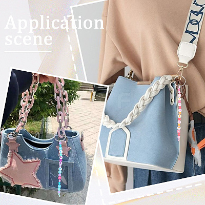 DIY Letter Acrylic Keychain Making Kits DIY-SC0029-39B-1