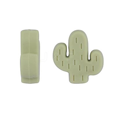 20Pcs Cactus Food Grade Eco-Friendly Silicone Focal Beads JX906C-1